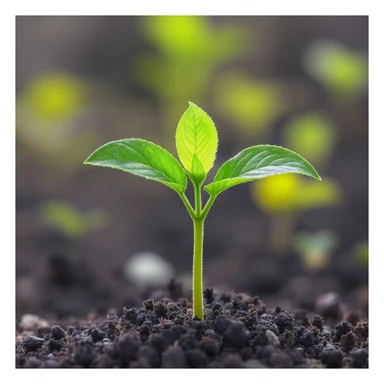 growing plant, professional style, green gold and white color scheme, bold and clear, suitable for digital use, no background sticker