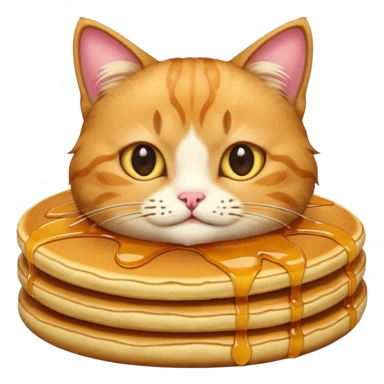 cat as pancake sticker