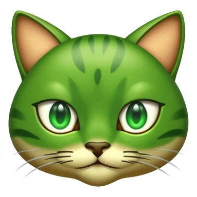 Emoji of my beautiful big Green Cat eyes shaped sticker