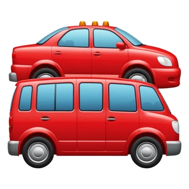 create a realistic emoji showing a logistic car in a trafic situation sticker