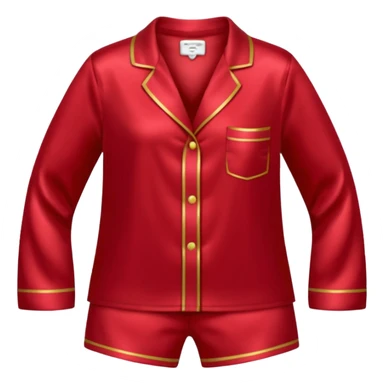 Pijama de satin color rojo oscuro  sticker