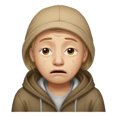 Mendiga chorando muito na rua sticker