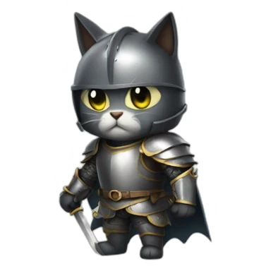 Bad cat knight sticker