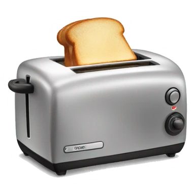 a toaster with toast excitedly popping up sticker