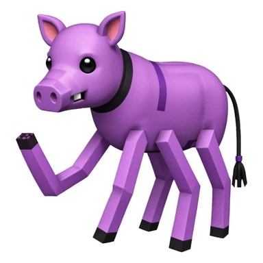 enderman minecraft chevauchant un cochon (clash royale sticker