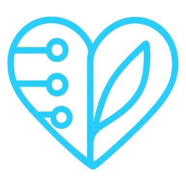 Add a subtle glow effect and change the icon color to fluorescent blue, keeping the minimalist emoji-like style. The image should have a transparent background and be optimized for small sizes (32x32 px). sticker