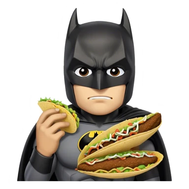 Batman eating tacos sticker