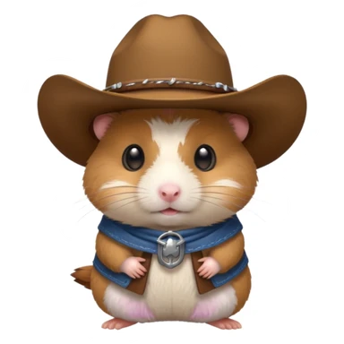 Hamster with a cowboy hat sticker