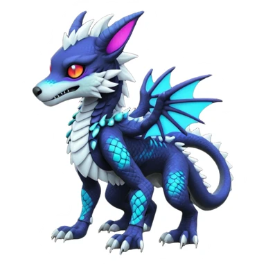 Cool gothic cute badass Scaley cyber-Vernid-Protogen-Primagen-Dutch-Angel-Dragon-Sergal-Trico-Fursuit-furry-fursona sticker