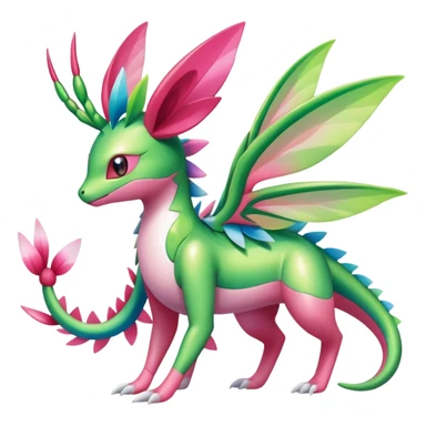 Shiny Exotic Flygon-Sylveon-Shaymin-Meganium-Hybrid-Creature sticker