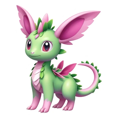 Shiny Exotic Cute Majestic Ethereal Sparkly Flygon-Sylveon-Shaymin-Meganium-Hybrid-Creature sticker