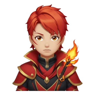 pyro genshin impact sticker