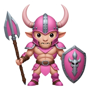 Pink Viking Warrior Ant with armor sticker