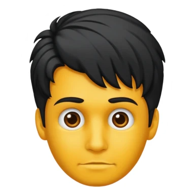 Fais un homme dégarnis sur le haut de son crâne et les cheveux noir court sur le côté sticker