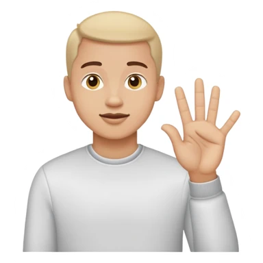 man using sign language sticker