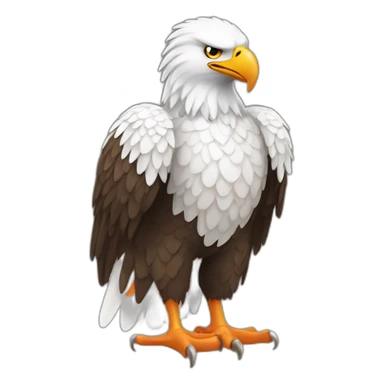 full body Eagle With white and orange plumage sticker