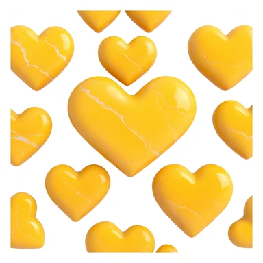 marble yellow heart sticker