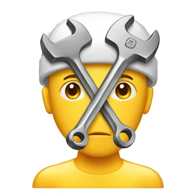 Face with wrench on top sticker