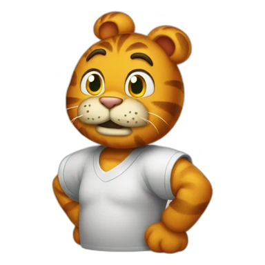 Garfield from the cartoon sticker