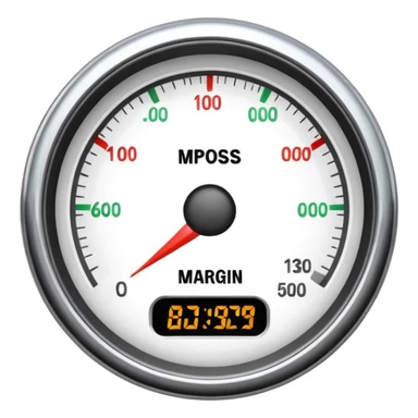 Speedometer emoji with text Gross Margin sticker