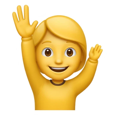hello hand waving emoji sticker