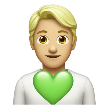 light green heart sticker