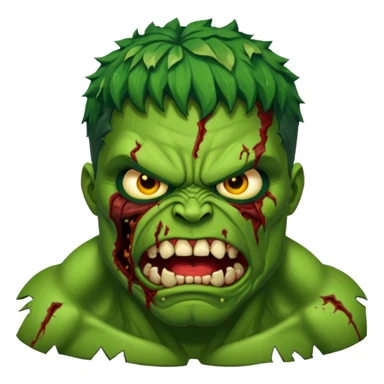 Zombie Hulk face  sticker