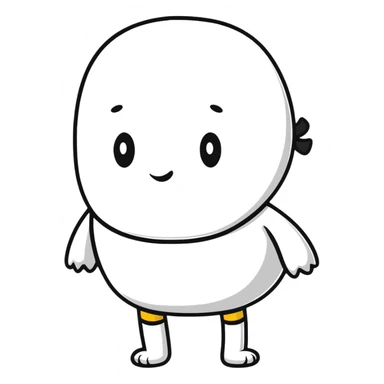 Polack character in cartoon sticker style sticker