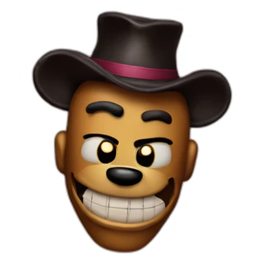 sad face glamrock freddy from fnaf sticker