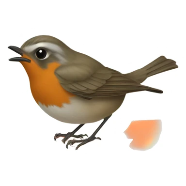 Robin eating melon sticker