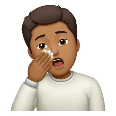 person using their arms one extended and one arm sneezing  sticker