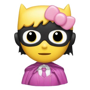 batman and hello kitty sticker