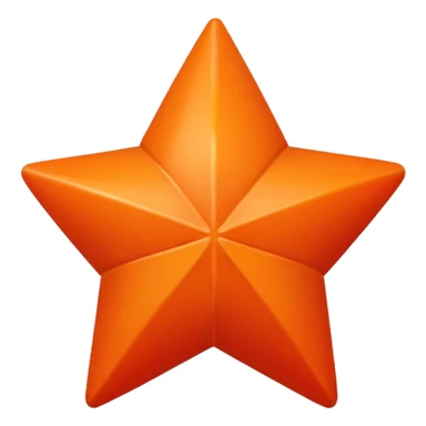 Oreange ball in red star sticker