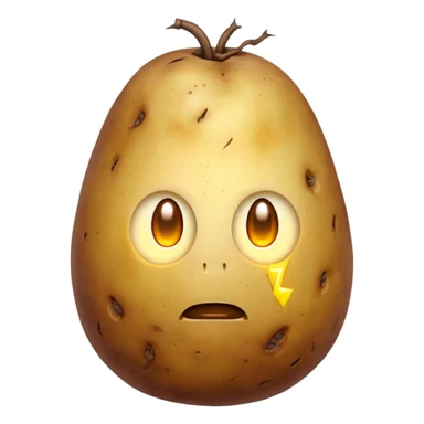Potato with lightning eyes sticker