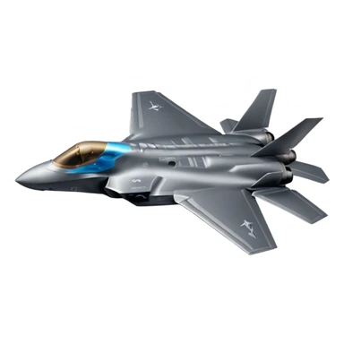 F-35 fighter jet in flight with no background. sticker