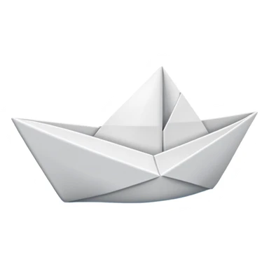 emoji de barco de papel de color blanco o celeste sticker