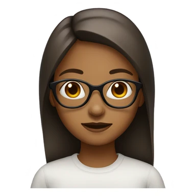 Girl dark blinde with brown glasses  sticker