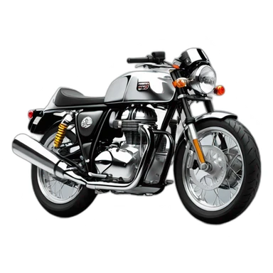 royal enfield continental gt in silver chrome sticker