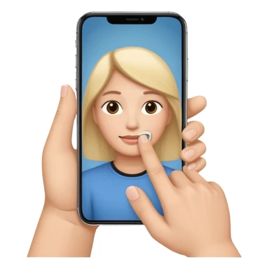 horizontal iphone under the chin sticker