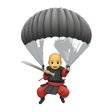 Samurai Parachuting￼ sticker