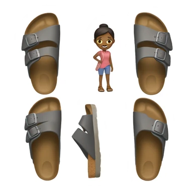 A woman wearing Birkenstock arizona sandals sticker