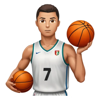 Cristiano Ronaldo as a basketball player sticker