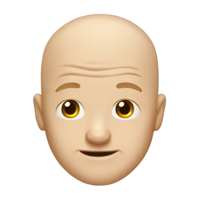 bald white man winking sticker