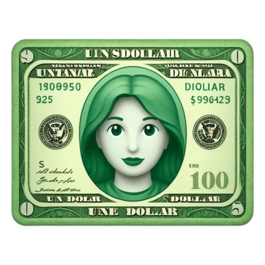 quiero un billete de dolar sticker