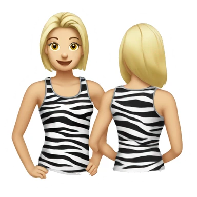 Zebra print tank top  sticker