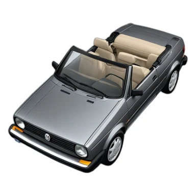 car Volkswagen golf 1993 cabriolet metallic gray karmann sticker