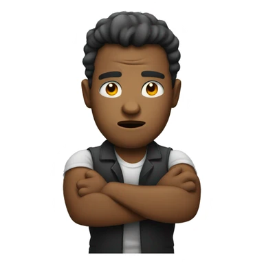 someone mad with crossed arms  sticker