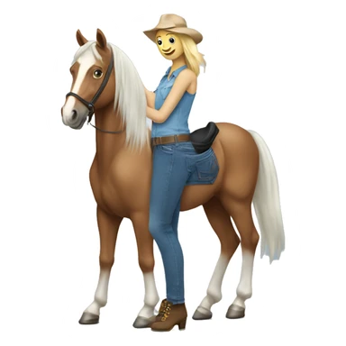 Horse wearing jeans on all legs sticker