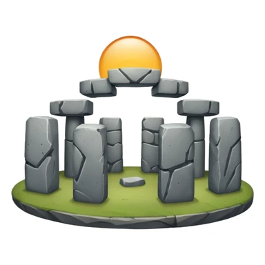Stone henge emoji in Apple iOS style sticker