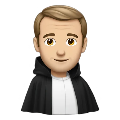 Emmanuel Macron wearing an abaya sticker